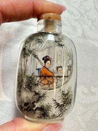 Five Chinese inside-painted snuff bottles, signed Chen Runpu 陈润璞 and Sun Xuecun 孙雪村, 20th C.