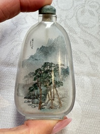 Six Chinese inside-painted snuff bottles, signed Xue Shaofu 薛少甫, Ye Fuying 葉甫英 and Yan Yutian 閻玉田, 20th C.