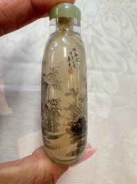 Six Chinese inside-painted snuff bottles, signed Xue Shaofu 薛少甫, Ye Fuying 葉甫英 and Yan Yutian 閻玉田, 20th C.
