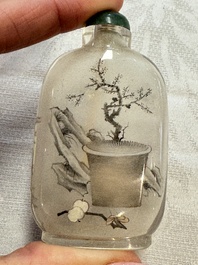 Six Chinese inside-painted snuff bottles, signed Xue Shaofu 薛少甫, Ye Fuying 葉甫英 and Yan Yutian 閻玉田, 20th C.
