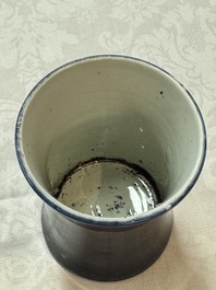 A Chinese powder-blue brush pot, 19th C.