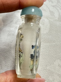 Five Chinese inside-painted snuff bottles, signed Chen Runpu 陈润璞 and Sun Xuecun 孙雪村, 20th C.