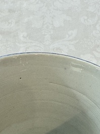 A Chinese powder-blue brush pot, 19th C.