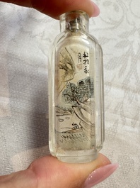 Six Chinese inside-painted snuff bottles, signed Xue Shaofu 薛少甫, Ye Fuying 葉甫英 and Yan Yutian 閻玉田, 20th C.