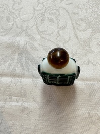 Seven Chinese glass snuff bottles, Daoguang mark, 19/20th C.