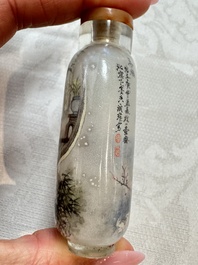 Five Chinese inside-painted snuff bottles, signed Chen Runpu 陈润璞 and Sun Xuecun 孙雪村, 20th C.