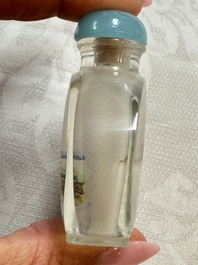 Five Chinese inside-painted snuff bottles, signed Chen Runpu 陈润璞 and Sun Xuecun 孙雪村, 20th C.