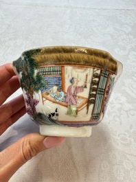 A Chinese famille rose 'Rice and Silk Production' bowl, Daoguang mark and of the period
