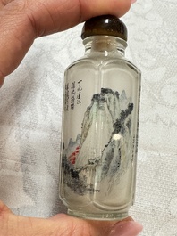 Five Chinese inside-painted snuff bottles, signed Chen Runpu 陈润璞 and Sun Xuecun 孙雪村, 20th C.