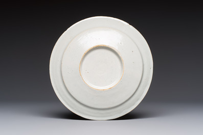 Six blue and white Dutch Delft 'Biblical Subject' plates, probably Friesland, Makkum, 18th C.