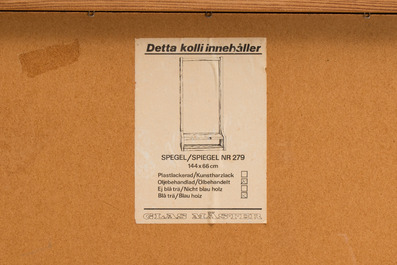 A Swedish pine wall mirror, model 279, Glasm&auml;ster, Markaryd, ca. 1960/1970
