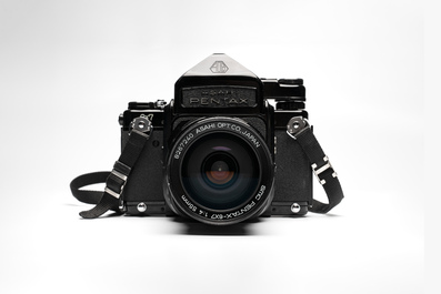 A Pentax 6x7 MLU with TTL prism, 3 lenses and accessories