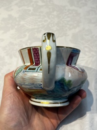 A Chinese Canton famille rose 20-piece tea service with figural design, 19th C.