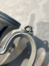 A Chinese blue and white 'Magic Fountain' ewer, heaven ☰ mark, Jiajing