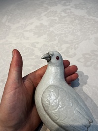 A pair of Chinese famille rose doves, Qianlong