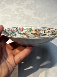 A Chinese Canton famille rose 20-piece tea service with figural design, 19th C.