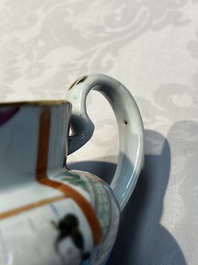 A Chinese Canton famille rose 20-piece tea service with figural design, 19th C.