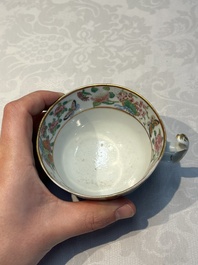A Chinese Canton famille rose 20-piece tea service with figural design, 19th C.