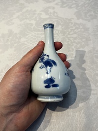 A Chinese blue and white 'Playing Boys' bottle vase, Kangxi