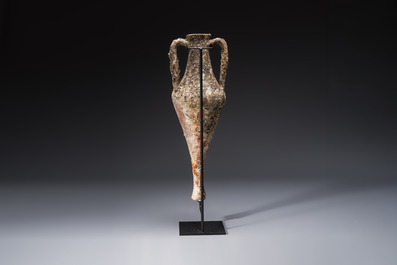 An early Greek pottery wine transport amphora with marine encrustation, Ancient Macedonia, 6/4th C. B.C.