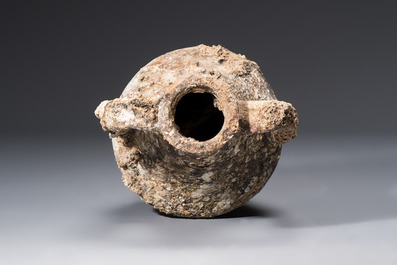 An early Greek pottery wine transport amphora with marine encrustation, Ancient Macedonia, 6/4th C. B.C.