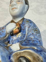 A Japanese Satsuma bowl, a pair of vases, a polychrome figure, and a marked Koransha bowl, 19/20th C.