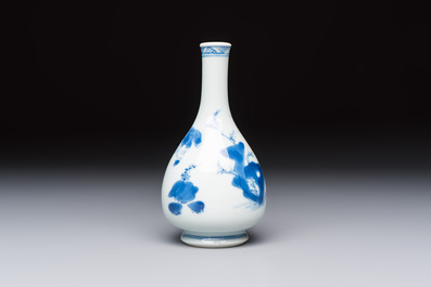 A Chinese blue and white 'Playing Boys' bottle vase, Kangxi