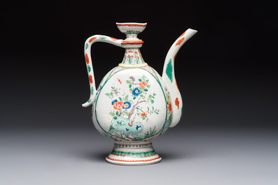 A French famille verte-style aftaba, Samson, Paris, 19th C.