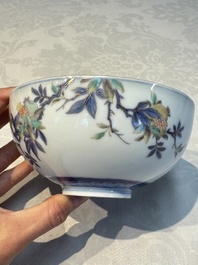 A Japanese Satsuma bowl, a pair of vases, a polychrome figure, and a marked Koransha bowl, 19/20th C.