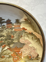 A Japanese Satsuma bowl, a pair of vases, a polychrome figure, and a marked Koransha bowl, 19/20th C.