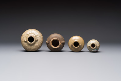 A group of 15 Chinese and Southeast Asian celadon and brown-glazed wares, 15th C. and later