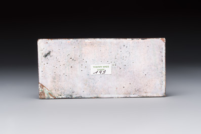 Six Chinese Canton enamel rectangular plaques with landscape, figural, floral and European subject designs, Qianlong