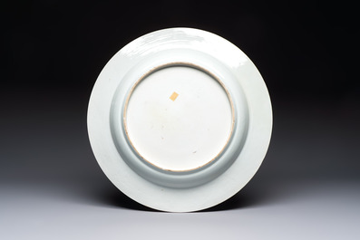 A large Chinese famille verte armorial 'Provinces' dish with the arms of Zutphen, Kangxi