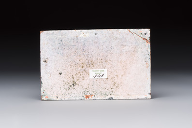 Six Chinese Canton enamel rectangular plaques with landscape, figural, floral and European subject designs, Qianlong