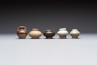 A group of 15 Chinese and Southeast Asian celadon and brown-glazed wares, 15th C. and later