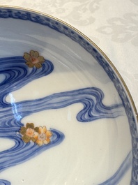 A Japanese Satsuma bowl, a pair of vases, a polychrome figure, and a marked Koransha bowl, 19/20th C.