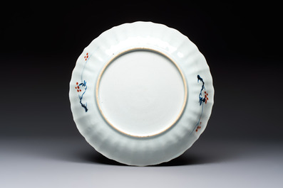 A Chinese famille verte armorial 'Provinces' dish with the arms of Overysel, Kangxi