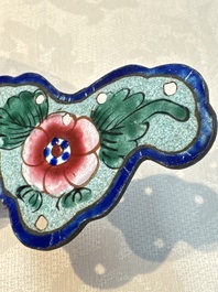12 Chinese Canton enamel hanging ornaments, 18/19th C.