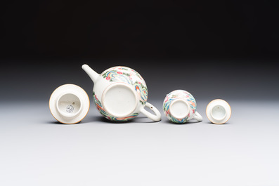 A Chinese famille rose 17-piece 'Deer and Scholars' tea service, Qianlong