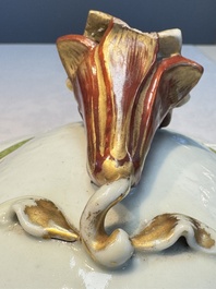 A Chinese famille rose serving dish, a covered tureen and stand with the arms of Peter van Hemert for the Danish market, Qianlong, ca. 1780