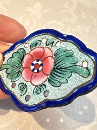12 Chinese Canton enamel hanging ornaments, 18/19th C.