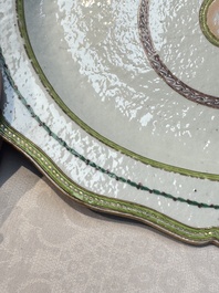 A Chinese famille rose serving dish, a covered tureen and stand with the arms of Peter van Hemert for the Danish market, Qianlong, ca. 1780