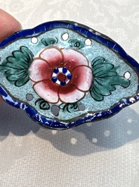 12 Chinese Canton enamel hanging ornaments, 18/19th C.