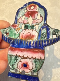 12 Chinese Canton enamel hanging ornaments, 18/19th C.