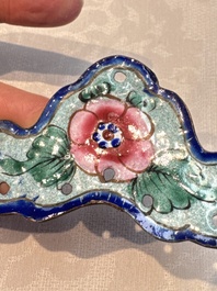 12 Chinese Canton enamel hanging ornaments, 18/19th C.