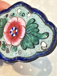 12 Chinese Canton enamel hanging ornaments, 18/19th C.