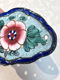 12 Chinese Canton enamel hanging ornaments, 18/19th C.
