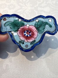 12 Chinese Canton enamel hanging ornaments, 18/19th C.