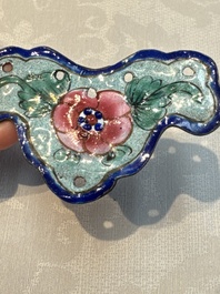 12 Chinese Canton enamel hanging ornaments, 18/19th C.
