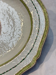A Chinese famille rose serving dish, a covered tureen and stand with the arms of Peter van Hemert for the Danish market, Qianlong, ca. 1780